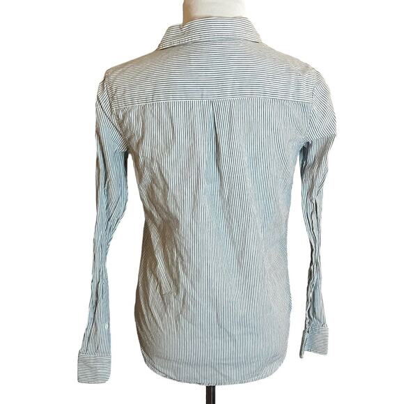 Thom Kelly Brynn Shirt •Women S• Striped Button Down Cotton Oxford - Picture 7 of 12